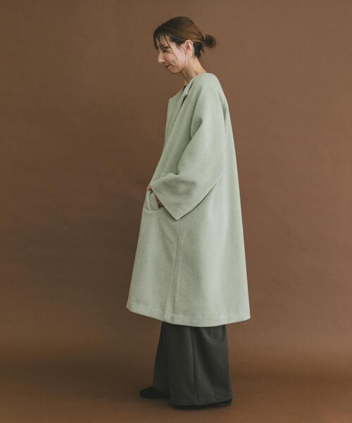 ITEMS URBANRESEARCH(アイテムズ アーバンリサーチ)の「シャーベットカラーコート(その他アウター・レディース・ホワイト系その他/ミント/ブラウン系その他・FREE)」の8枚目の写真