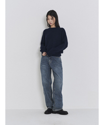 (W)COMFORT ROUND NECK KINT NAVY