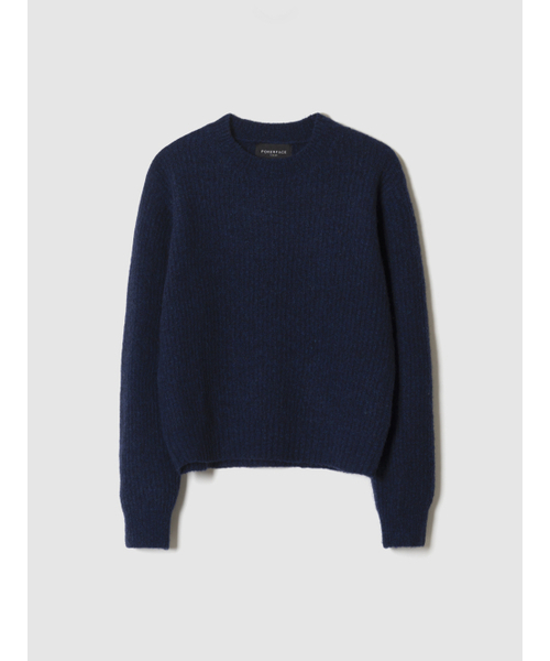 POKER FACE（ポーカーフェイス）の「(W)COMFORT ROUND NECK KINT NAVY（ニット/セーター・レディース・ネイビー・46）」の2枚目の写真