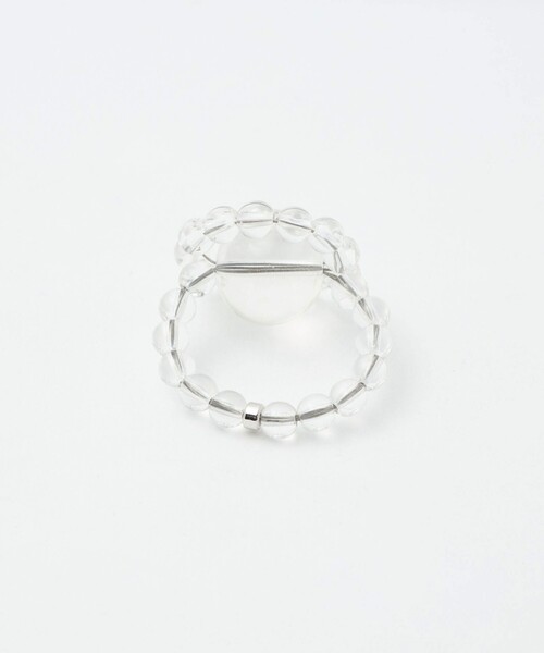 in mood(インムード)の「<in mood>CRYSTAL FLOWER リング(リング・レディース・ホワイト・FREE)」の2枚目の写真