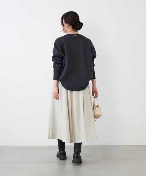 MICA&DEAL(マイカ&ディール)の「ウールタックフレアスカート(スカート・レディース・ライトグレー/ブラック×ホワイト/ブラック・FREE)」の17枚目の写真