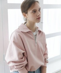 OURHOPE（アワーホープ）の「レア ハーフジップ スウェットシャツ - ライトピンク（スウェット）」