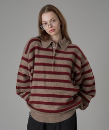 MULTI BORDER SOFT TOUCH KNIT POLO / マルチボーダーソフトタッチニットポロ
