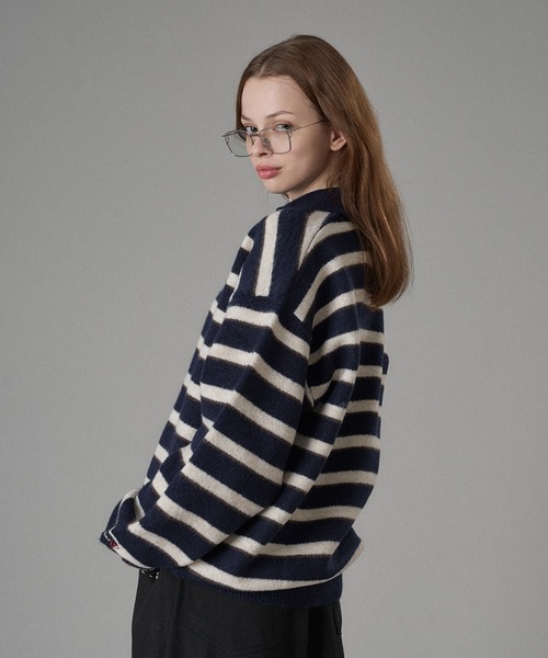 MULTI BORDER SOFT TOUCH KNIT POLO / マルチボーダーソフトタッチ