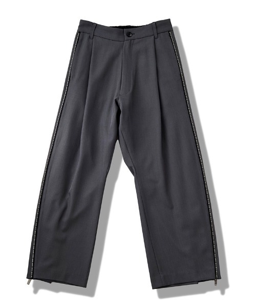 NO ID.(ノーアイディ)の「mp14499-サイドZIPイージーワイドトラウザーズ パンツ(458006-398P)(その他パンツ・メンズ・ブラック/グレー・2/1)」の15枚目の写真
