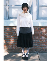 Fluffy Midi Skirt / Black