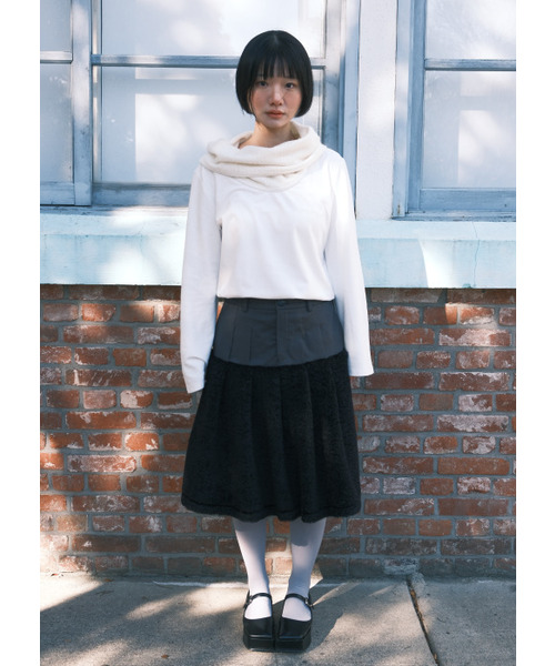PEEVES PEEVES(フィブス フィブス)の「Fluffy Midi Skirt / Black(スカート・レディース・その他・OS)」の1枚目の写真