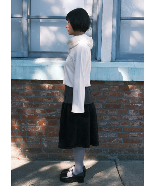 PEEVES PEEVES(フィブス フィブス)の「Fluffy Midi Skirt / Black(スカート・レディース・その他・OS)」の2枚目の写真