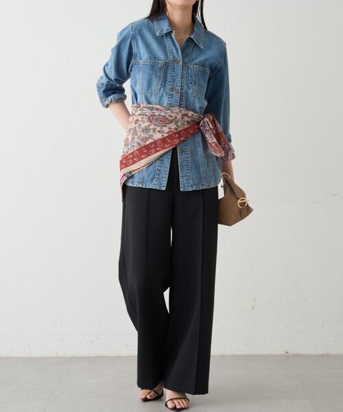 LOUNGEDRESS（ラウンジドレス）の「【GALENA/ガレナ】リバーシブルペイズリースカーフ（バンダナ/スカーフ・レディース・ベージュ・FREE）」の2枚目の写真