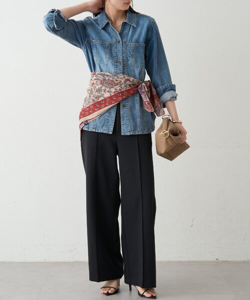 LOUNGEDRESS（ラウンジドレス）の「【GALENA/ガレナ】リバーシブルペイズリースカーフ（バンダナ/スカーフ・レディース・ベージュ・FREE）」の3枚目の写真