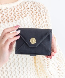 SAN HIDEAKI MIHARA（サンヒデアキミハラ）の「【SAN HIDEAKI MIHARA】日本製　メール型二つ折り財布　スナップボタン開閉式　本革（財布）」