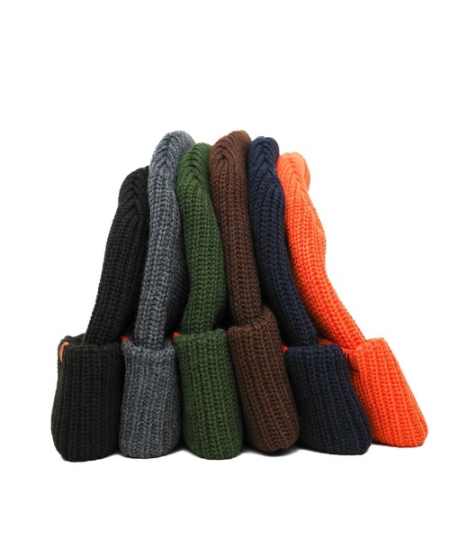 UNIVERSAL OVERALL(ユニバーサルオーバーオール)の「●UNIVERSAL OVERALL●Original Beanie(ニットキャップ/ビーニー・メンズ・ブラック/ネイビー/チャコールグレー・FREE)」の9枚目の写真