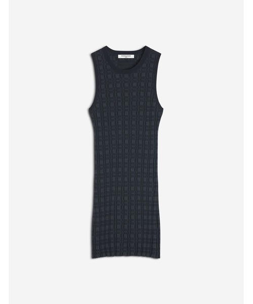 Maison Kitsune（メゾンキツネ）の「MERINO WOOL RIB CHECK MINI DRESS（ワンピース・レディース・ダークグレー・M/S/L）」の2枚目の写真