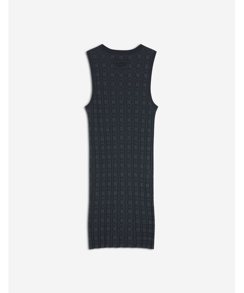 Maison Kitsune（メゾンキツネ）の「MERINO WOOL RIB CHECK MINI DRESS（ワンピース・レディース・ダークグレー・M/S/L）」の3枚目の写真