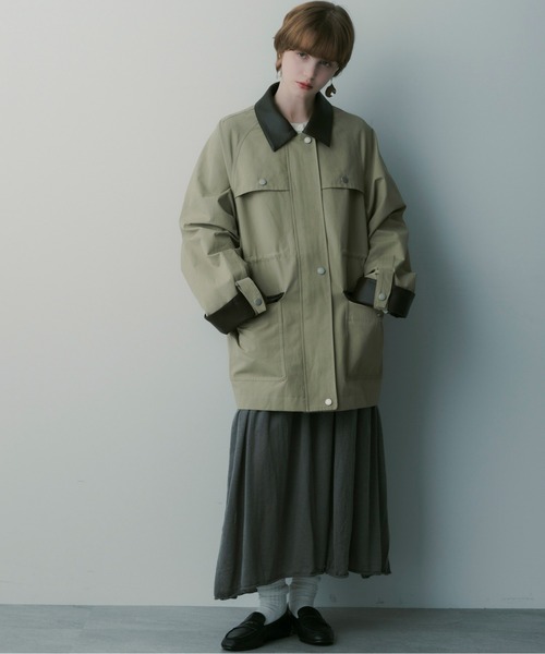SERENO(セレーノ)の「バイカラー サファリジャケット(その他アウター・レディース・ライトグリーン・ONESIZE)」の12枚目の写真