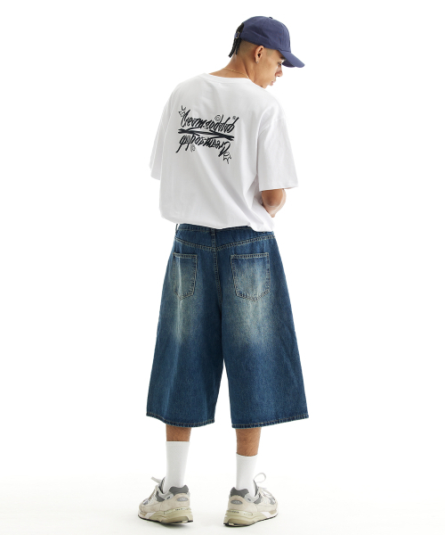 CREAM SODA LAB(クリームソーダラボ)の「キャットブラシウォッシュドジャイアントビッグバミューダデニムショーツ8部(その他パンツ・レディース・その他・L/XL)」の11枚目の写真
