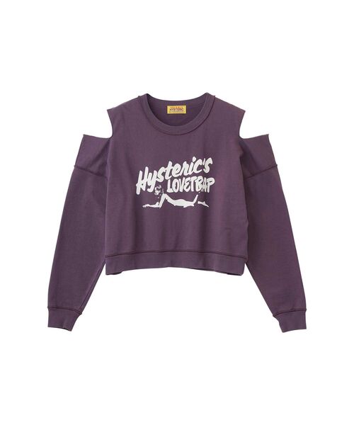 HYSTERIC GLAMOUR（ヒステリックグラマー）の「HYSTERIC’S LOVETRAP ショート丈スウェット（スウェット・レディース・ブラック/パープル/ベージュ・FREE）」の3枚目の写真