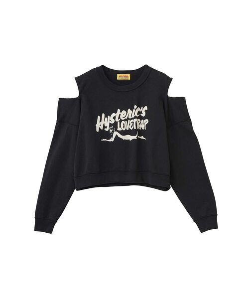 HYSTERIC GLAMOUR（ヒステリックグラマー）の「HYSTERIC’S LOVETRAP ショート丈スウェット（スウェット・レディース・ブラック/パープル/ベージュ・FREE）」の2枚目の写真