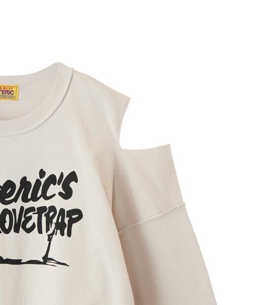 HYSTERIC GLAMOUR（ヒステリックグラマー）の「HYSTERIC’S LOVETRAP ショート丈スウェット（スウェット・レディース・ブラック/パープル/ベージュ・FREE）」の4枚目の写真