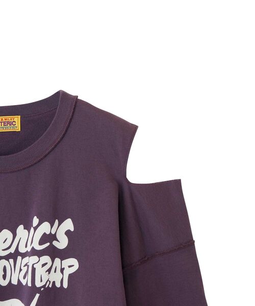 HYSTERIC GLAMOUR（ヒステリックグラマー）の「HYSTERIC’S LOVETRAP ショート丈スウェット（スウェット・レディース・ブラック/パープル/ベージュ・FREE）」の6枚目の写真