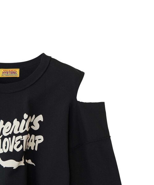 HYSTERIC GLAMOUR（ヒステリックグラマー）の「HYSTERIC’S LOVETRAP ショート丈スウェット（スウェット・レディース・ブラック/パープル/ベージュ・FREE）」の8枚目の写真