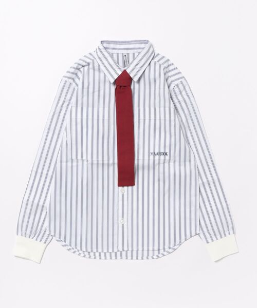maarook（マルーク）の「ブロードストライプネクタイ付きシャツ（シャツ/ブラウス・キッズ・ブルー・140cm/150cm/160cm）」の19枚目の写真