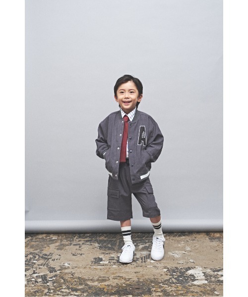 maarook（マルーク）の「ブロードストライプネクタイ付きシャツ（シャツ/ブラウス・キッズ・ブルー・140cm/150cm/160cm）」の5枚目の写真