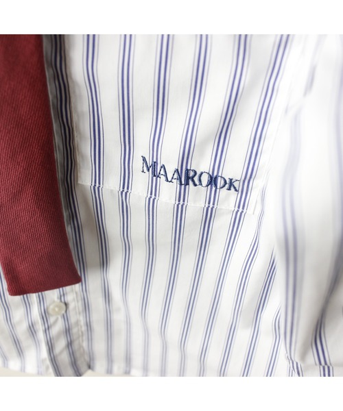 maarook（マルーク）の「ブロードストライプネクタイ付きシャツ（シャツ/ブラウス・キッズ・ブルー・140cm/150cm/160cm）」の10枚目の写真