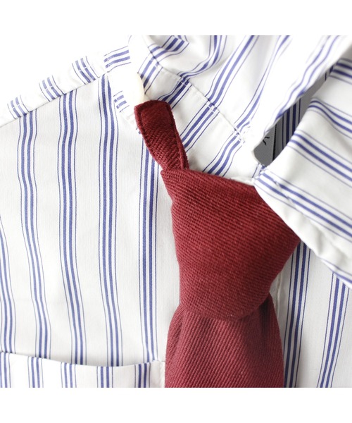 maarook（マルーク）の「ブロードストライプネクタイ付きシャツ（シャツ/ブラウス・キッズ・ブルー・140cm/150cm/160cm）」の12枚目の写真