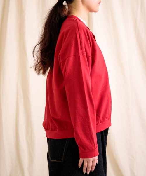 prit（プリット）の「[prit] プレーティング天竺 クルーネックカーディガン（カーディガン/ボレロ・レディース・レッド/ライトグレー/ブラック・FREE）」の17枚目の写真
