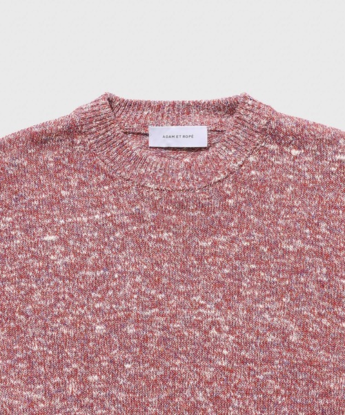 ADAM ET ROPE'(アダムエロペ)の「【SESIA】カラーネップニットプルオーバー(ニット/セーター・メンズ・イエロー系その他2/レッド系その他2・L/M)」の3枚目の写真