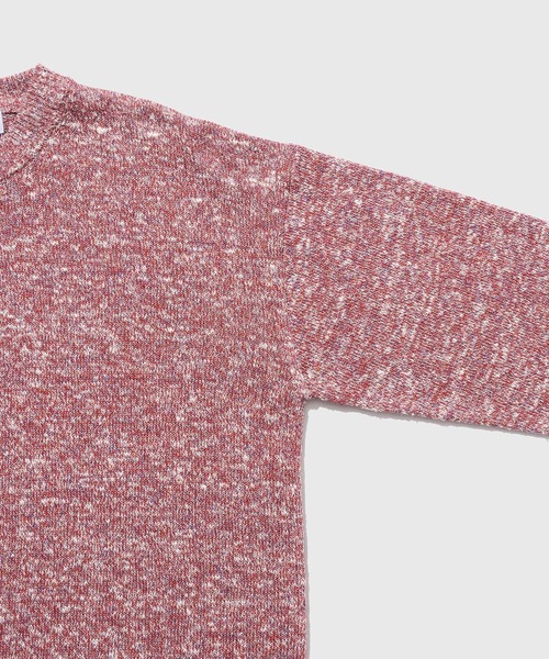 ADAM ET ROPE'(アダムエロペ)の「【SESIA】カラーネップニットプルオーバー(ニット/セーター・メンズ・イエロー系その他2/レッド系その他2・L/M)」の4枚目の写真