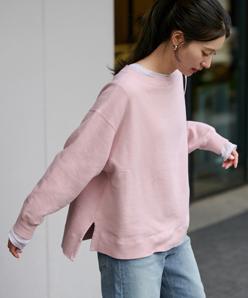 FRAMeWORK(フレームワーク)の「≪一部カラーWEB限定 / 追加≫ボートネックワイドスウェット(スウェット・レディース・ブラック/グレー/ベージュ/ピンク・FREE)」の4枚目の写真