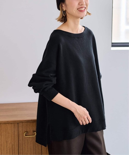 FRAMeWORK(フレームワーク)の「≪一部カラーWEB限定 / 追加≫ボートネックワイドスウェット(スウェット・レディース・ブラック/グレー/ベージュ/ピンク・FREE)」の8枚目の写真