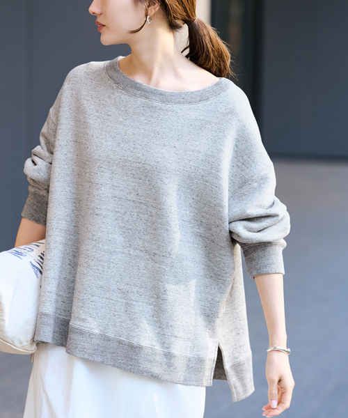 FRAMeWORK(フレームワーク)の「≪一部カラーWEB限定 / 追加≫ボートネックワイドスウェット(スウェット・レディース・ブラック/グレー/ベージュ/ピンク・FREE)」の17枚目の写真