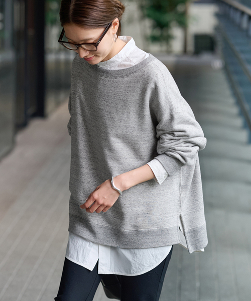 ≪一部カラーWEB限定 / 追加≫ボートネックワイドスウェット