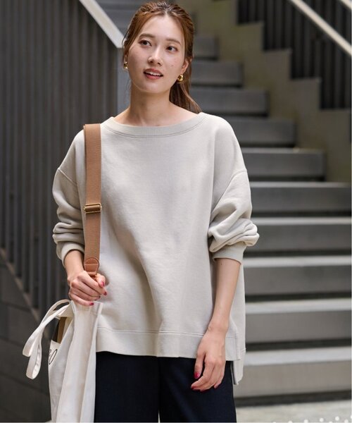 ボートネックワイドスウェット　FRAMeWORK ≪一部カラーWEB限定 / 追加予約≫ボートネックワイドスウェット