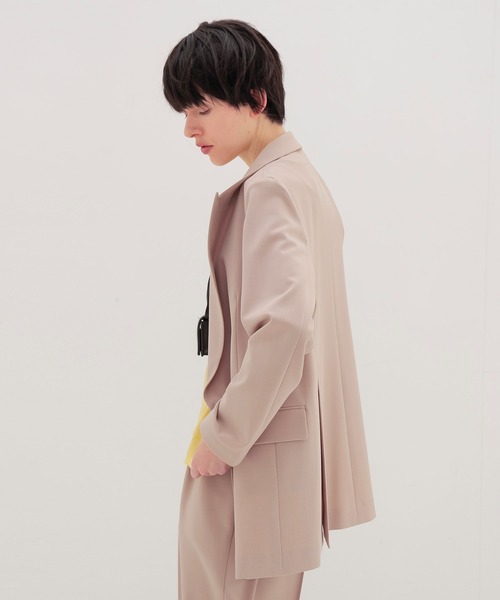 DRESSLAVE(ドレスレイブ)の「B7 / dry gaba double jacket(ドライギャバダブルジャケット)(テーラードジャケット・レディース・ベージュ/グレー・38)」の3枚目の写真