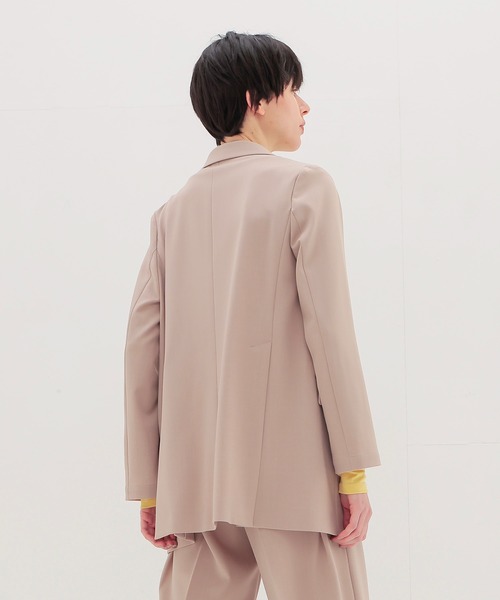 DRESSLAVE(ドレスレイブ)の「B7 / dry gaba double jacket(ドライギャバダブルジャケット)(テーラードジャケット・レディース・ベージュ/グレー・38)」の4枚目の写真