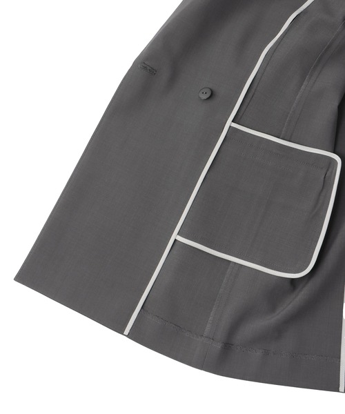 DRESSLAVE(ドレスレイブ)の「B7 / dry gaba double jacket(ドライギャバダブルジャケット)(テーラードジャケット・レディース・ベージュ/グレー・38)」の15枚目の写真