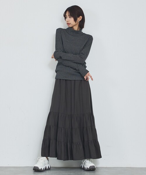 abahouse mavie(アバハウスマヴィ)の「ハイネックプルオーバー(Tシャツ/カットソー・レディース・ブラック/グレー/ブラック系その他/ホワイト・フリー)」の11枚目の写真