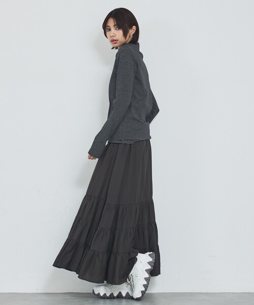 abahouse mavie(アバハウスマヴィ)の「ハイネックプルオーバー(Tシャツ/カットソー・レディース・ブラック/グレー/ブラック系その他/ホワイト・フリー)」の12枚目の写真