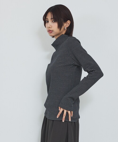 abahouse mavie(アバハウスマヴィ)の「ハイネックプルオーバー(Tシャツ/カットソー・レディース・ブラック/グレー/ブラック系その他/ホワイト・フリー)」の14枚目の写真