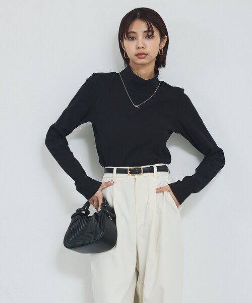 abahouse mavie(アバハウスマヴィ)の「ハイネックプルオーバー(Tシャツ/カットソー・レディース・ブラック/グレー/ブラック系その他/ホワイト・フリー)」の21枚目の写真