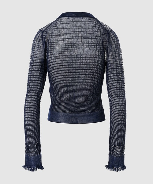 CECILIE BAHNSEN(セシリー バンセン)の「LONG SLEEVE FITTED TOP(ニット/セーター・レディース・ネイビー・M)」の3枚目の写真