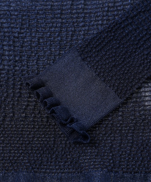 CECILIE BAHNSEN(セシリー バンセン)の「LONG SLEEVE FITTED TOP(ニット/セーター・レディース・ネイビー・M)」の4枚目の写真