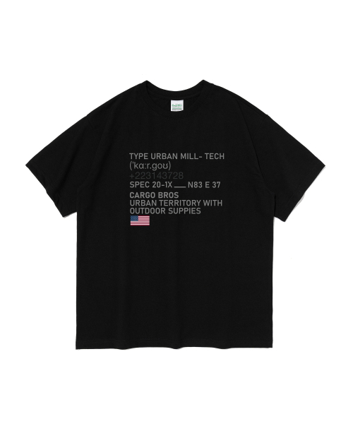 CARGOBROS(カーゴブロス)の「(ビッグサイズ) テックポイント半袖Tシャツ (ブラック)(Tシャツ/カットソー・メンズ・その他・FREE)」の1枚目の写真