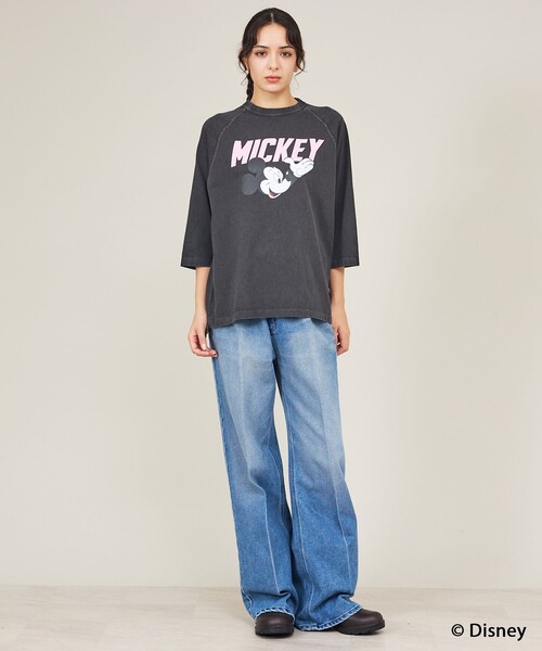 GOOD ROCK SPEED（グッドロックスピード）の「【GOOD ROCK SPEED / グッドロックスピード】Mickey/ 7分袖Tシャツ/ユニセックス（Tシャツ/カットソー・メンズ・ホワイト/チャコールグレー・M/L/XL）」の14枚目の写真