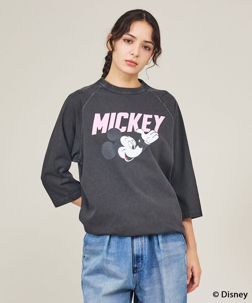GOOD ROCK SPEED（グッドロックスピード）の「【GOOD ROCK SPEED / グッドロックスピード】Mickey/ 7分袖Tシャツ/ユニセックス（Tシャツ/カットソー・メンズ・ホワイト/チャコールグレー・M/L/XL）」の15枚目の写真