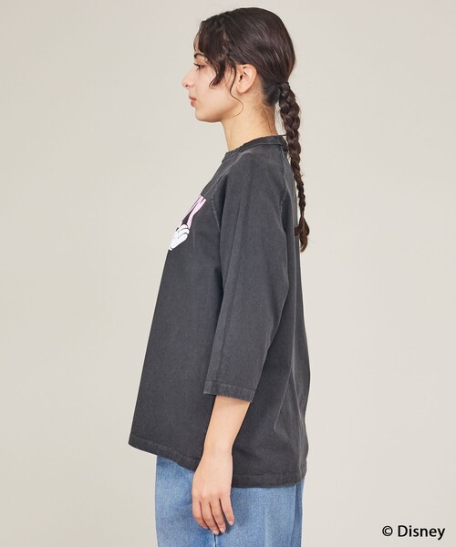 GOOD ROCK SPEED（グッドロックスピード）の「【GOOD ROCK SPEED / グッドロックスピード】Mickey/ 7分袖Tシャツ/ユニセックス（Tシャツ/カットソー・メンズ・ホワイト/チャコールグレー・M/L/XL）」の9枚目の写真
